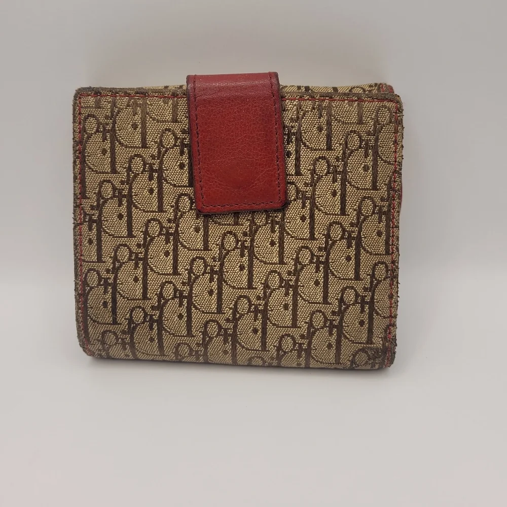 Christian Dior Vintage Trotter Canvas Bifold Wallet